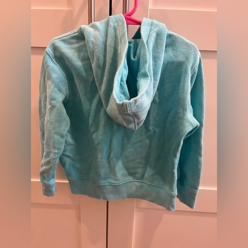 POLO size 4/4T aqua slip up hooded sweatshirt - Picture 6 of 7
